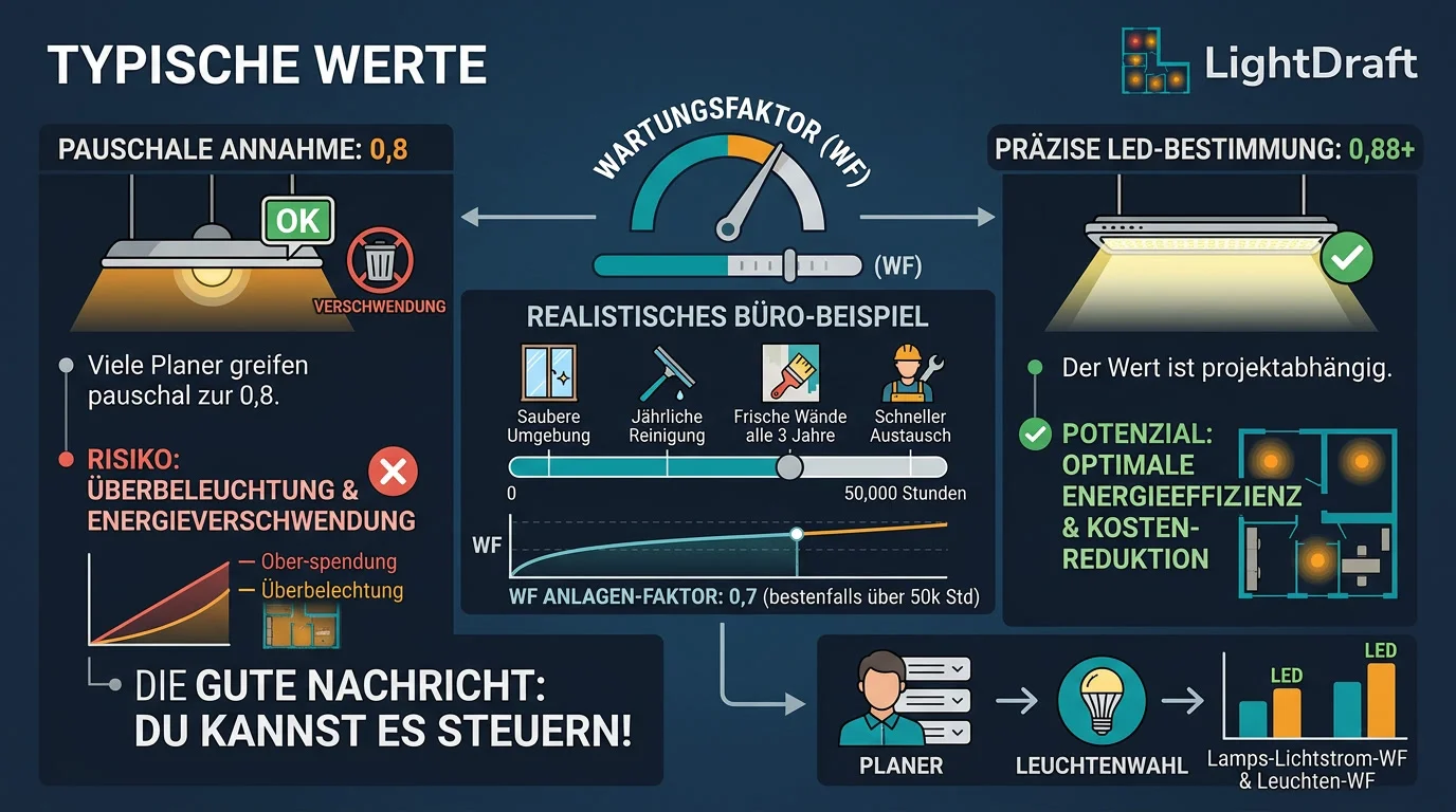 Typische Werte und der LED-Faktor